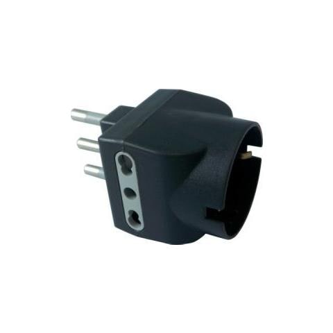Adattatore Schuko 16a E 2 Prese Bipasso Grigio - Foto 2