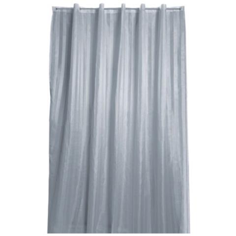 Tenda Doccia in Poliestere impermeabile 180X200 RIGONE BIANCO con ganci - Foto 2