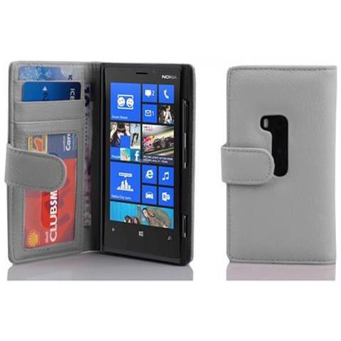 Custodia Compatibile Con Nokia Lumia 920 In Magnesio Bianco - Coperchio Protettivo Con Chiusura Magnetica E 3 Slot Per Carte - Foto 4