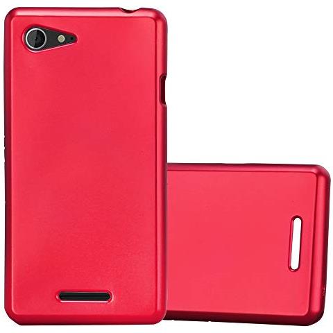 Custodia Compatibile Con Sony Xperia E3 In Rosso Metallico - Coperchio Protettivo In Silicone Tpu Flessibile - Foto 1