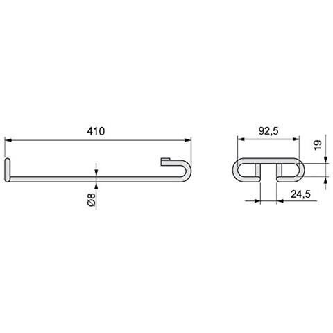 8929611 Supporto Porta Calici / coppe / bicchieri, Cromato, 410mm - Foto 2