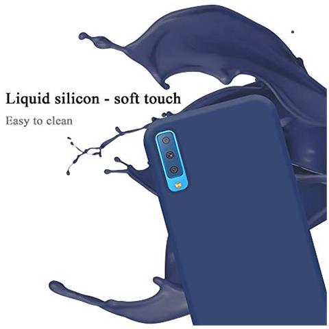Custodia Compatibile Con Samsung Galaxy A7 2018 / A750 In Liquid Blu - Coperchio Protettivo In Silicone Tpu Flessibile - Foto 2