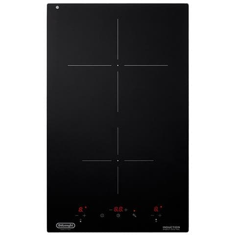 DE LONGHI Piano Cottura PIN 32 a Induzione 2 Zone Cottura da 30 cm Colore Nero