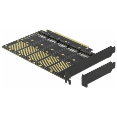 Pci Express X16 Card To 5 X Internal M. 2 Key B / Sata - Speicher-controller - M. 2 - M. 2 Card Low-profile - 6 Gbit / s - Pcie 3.0 X16 (90435)  - Foto 1