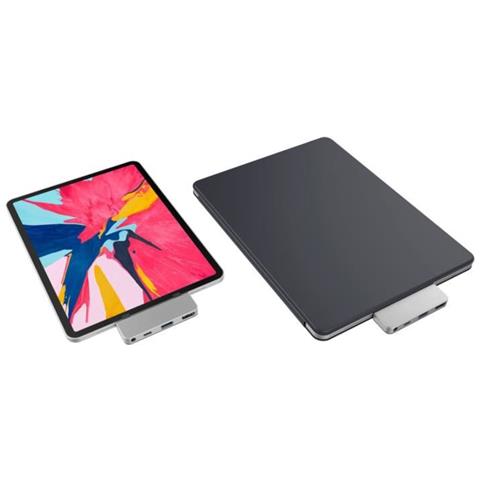 Hub Hyperdrive Usb-c Hyper 4-in-1 Per Ipad Pro / Air - Porte: Hdmi 4k30hz - Usb-a 5 Gbit / S - Usb-c 5 Gbit / S 60 W - Argento - Foto 2