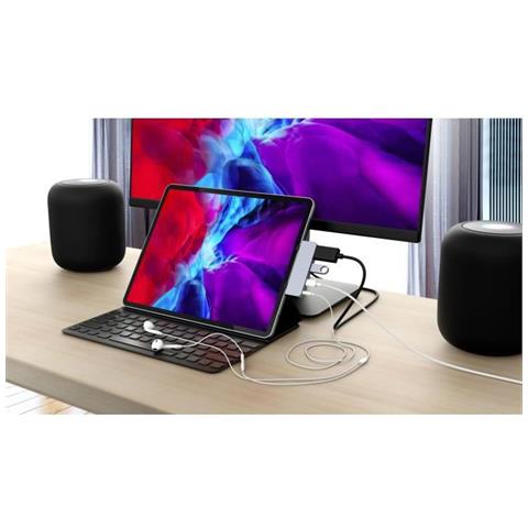 Hub Hyperdrive Usb-c Hyper 4-in-1 Per Ipad Pro / Air - Porte: Hdmi 4k30hz - Usb-a 5 Gbit / S - Usb-c 5 Gbit / S 60 W - Argento - Foto 4