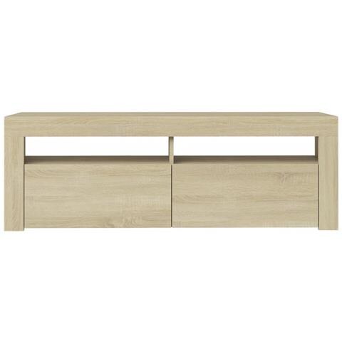 Mobile Porta TV con Luci LED Rovere Sonoma 120x35x40 cm - Foto 2