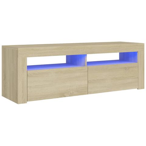 Mobile Porta TV con Luci LED Rovere Sonoma 120x35x40 cm - Foto 1