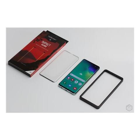 Impact Glass Edge 3d Samsung, Galaxy Note 10, Vetro Ibrido Flessibile, Trasparente Con Cornice Nera - Foto 1