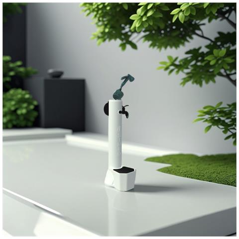 Tritone Pro Fontana Da Giardino Con Secchiello E Tubo Flessibile Con Pistola Bianco Flessibile Interno Doppio Attacco Acqua - Foto 2