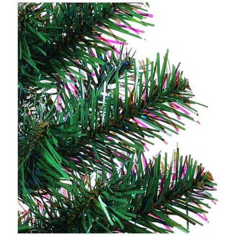 Albero Di Natale Artificiale Punte Iridescenti Verde 180 Cm Pvc - Foto 2