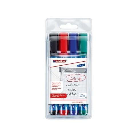 383 Evidenziatore 4 Pz Punta Smussata Nero, Blu, Verde, Rosso - Foto 2