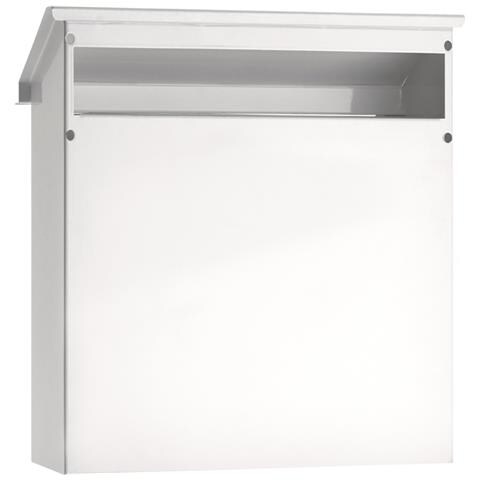 V4091 Cassetta Postale In Acciaio Per Porte O Cancelli Interni, Cassetta Postale 23x4 Cm, Taglia S (din A5), Anticorrosivo, Bianco - Foto 2
