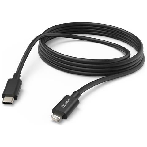 Hama 00201599 Cavo Lightning 3 M Nero (hama Charging/data Usb-c To Lightning Cable 480mbps 3 Metre Black) - Foto 2