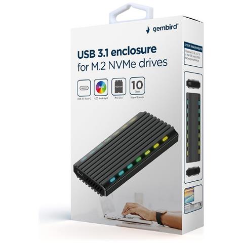 EE2280-U3C-03 contenitore di unità di archiviazione Box esterno SSD Nero M. 2 - Foto 2