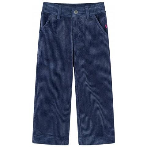 Pantaloni Da Bambino In Velluto A Coste Blu Marino 116 - Foto 1
