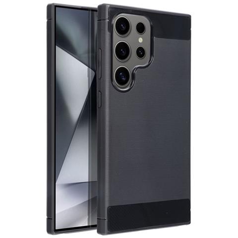 Custodia B-case Tpu Silicone Cover Case Per Samsung Galaxy S24 Ultra Carbon Metal Black - Foto 1