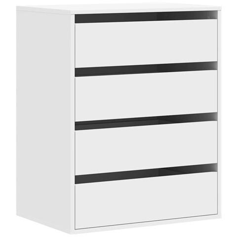 Cassettiera Bianca 60x41x76 Cm In Legno Multistrato - Foto 1