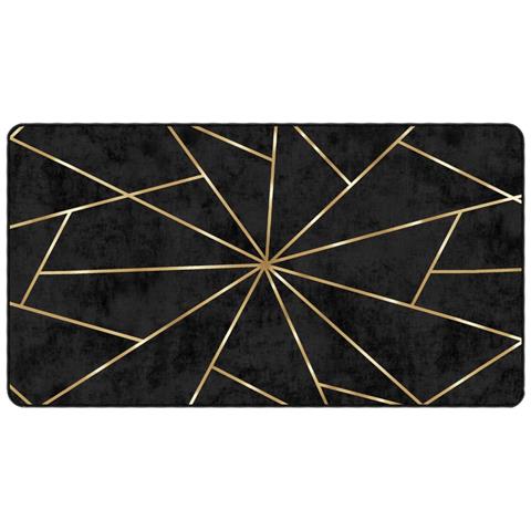 Tappeto Lavabile Nero E Oro 80x150 Cm Antiscivolo - Foto 2