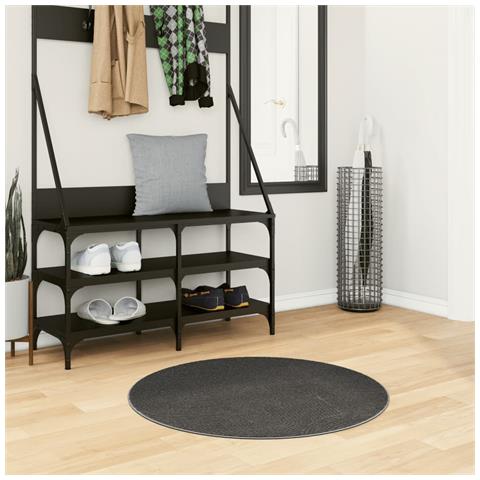 Tappeto Iza A Pelo Corto Con Aspetto Scandinavo Antracite 80cm - Foto 1