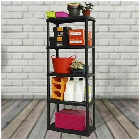 Scaffale Portatutto 5 Ripiani 80x40x176 H Portata 150 Kg 143AP Colore Nero - Foto 2