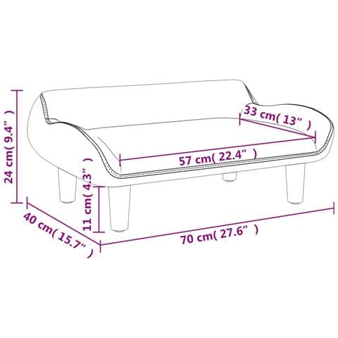 Divano per Bambini Grigio Scuro 70x40x24 cm in Tessuto - Foto 7