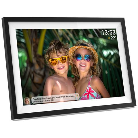 PFF-1016 cornice per foto digitali Nero 25,6 cm (10.1") Touch screen Wi-Fi - Foto 3