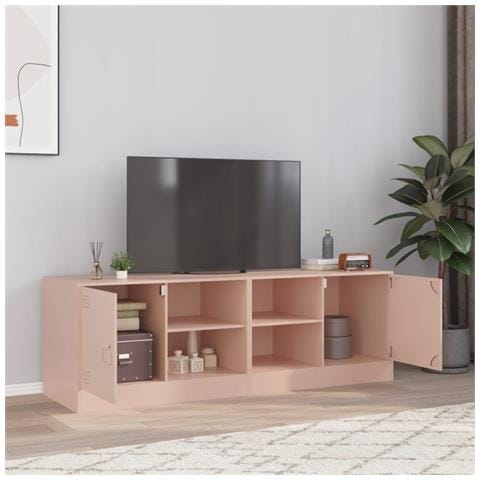 Mobili Tv 2 Pz Rosso 67x39x44 Cm In Acciaio - Foto 1