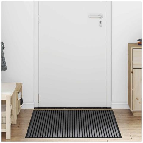 Zerbino A Strisce Nere E Grigie 90x120 Cm - Foto 2