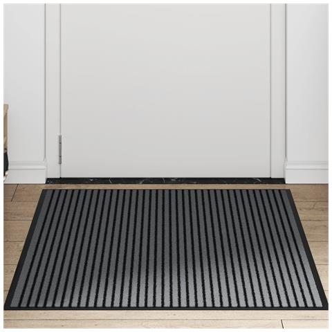 Zerbino A Strisce Nere E Grigie 90x120 Cm - Foto 3