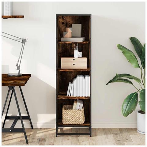 Libreria Rovere Fumo 40x35x139 Cm In Truciolato - Foto 3