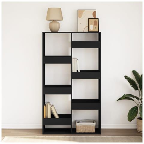 Libreria Nera 100x33x175 Cm In Legno Multistrato - Foto 3