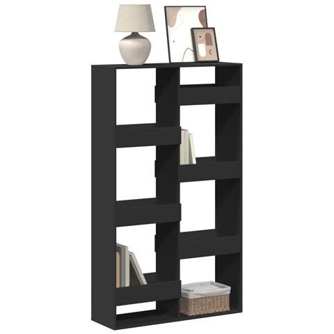 Libreria Nera 100x33x175 Cm In Legno Multistrato - Foto 1