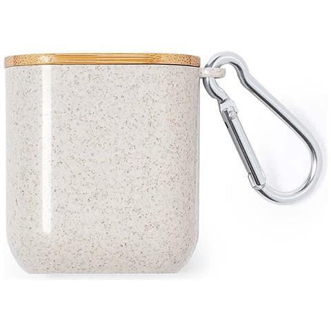 Cavo Caricatore Triplo Con Scatola In Canna Di Grano: Micro Usb, Tipo C E Lightning 5v Dc 2.4a 5.7x6.4x3.1 Cm. Beige - Foto 2