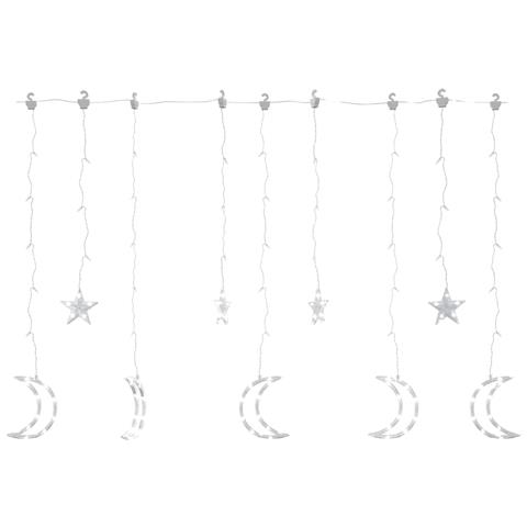 Lusso Casadino - Luci Fatate Stella E Luna Con Telecomando 345 Led Bianco Freddo - Foto 1