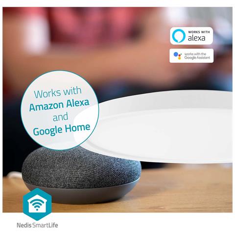 Smartlife Wi-fi Rgb Plafoniera Rotonda 1800lm 6500k Ip20, Bianco - Foto 2