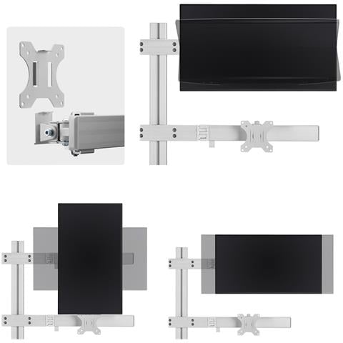 6-MONITOR-ARM-A Supporti a parete per TV 81,3 cm (32") Scrivania Bianco - Foto 2