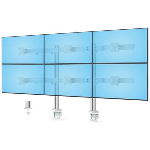 6-MONITOR-ARM-A Supporti a parete per TV 81,3 cm (32") Scrivania Bianco - Foto 1