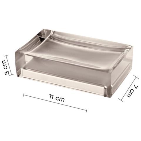 Portasapone D'appoggio In Resina Ra11 Serie Rainbow Tortora - Foto 2