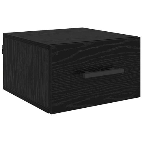 Armadio da Notte Rovere nero 35 x 35 x 20 cm Legno multistrato - Foto 1