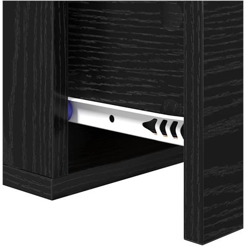 Armadio da Notte Rovere nero 35 x 35 x 20 cm Legno multistrato - Foto 9