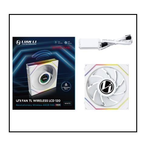 Uni Fan TL120 LCD Reverse Blade Wireless Case per computer Ventilatore 12 cm Bianco 1 pz - Foto 2
