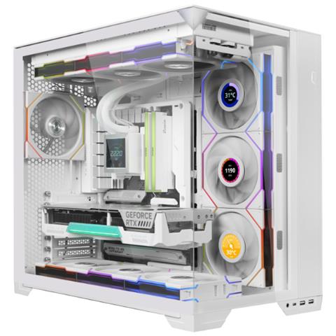Uni Fan TL120 LCD Reverse Blade Wireless Case per computer Ventilatore 12 cm Bianco 1 pz - Foto 5