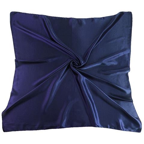 Foulard Quadrato Multifunzionale In Finta Seta: Accessorio Di Stile Versatile Navyblue - Foto 1