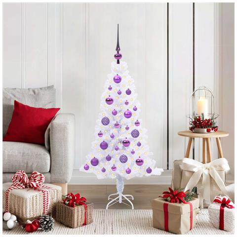 Albero di Natale artificiale Bianco 120 cm PVC e Acciaio - Foto 2