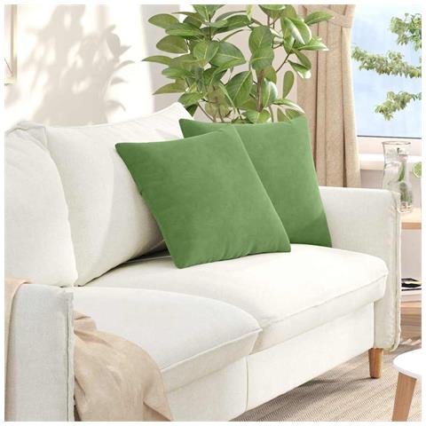 Cuscini da Divano 2 pcs Verde chiaro 45 x 45 cm - Foto 2