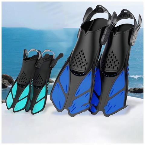 Pinne Da Nuoto Regolabili Per Immersioni E Snorkeling - Taglia S/m Black - Foto 2