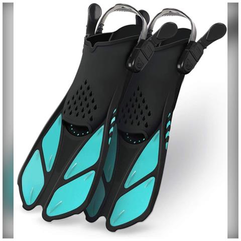 Pinne Da Nuoto Regolabili Per Immersioni E Snorkeling - Taglia S/m Black - Foto 5