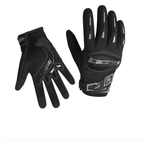 Guanti Da Moto Da Uomo Per Sport All'aria Aperta - Termici, Antivento E Compatibili Con Touchscreen Black L - Foto 2