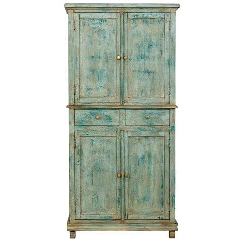 Armadio Artigianale In Legno Turchese 85x40x180h Cm - Foto 2